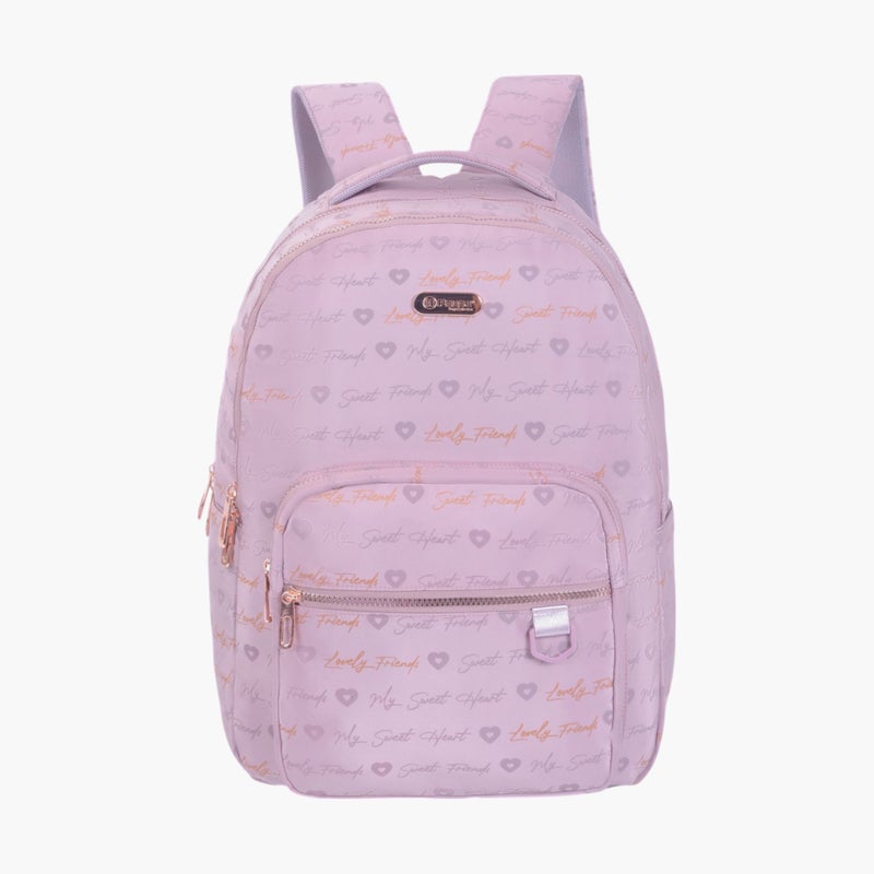 PAUSE Printed Backpack in Light Pink for Girls - Image 1